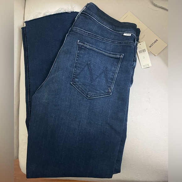 Mother Jeans NWT Mid Rise Dazzler Ankle Fray Fancy Meeting You Here Size 31 - Picture 10 of 10